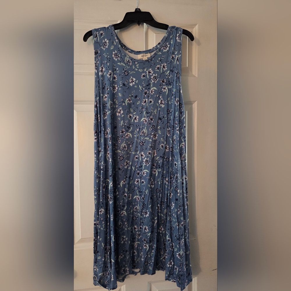 Style & Co. Blue Floral Mini Dress